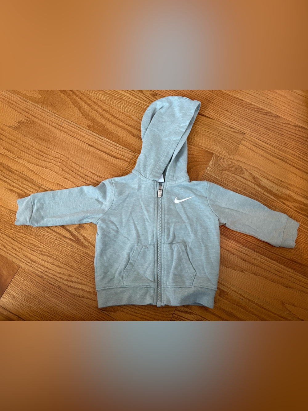 Nike Baby Pale Blue Zip Hoodie- 6 Months